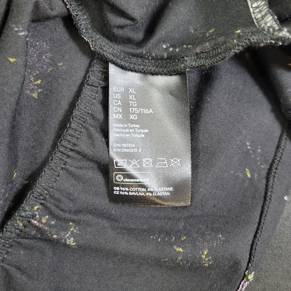 NWT H&M Black Floral VNeck Shaker Dress Sz XL - Picture 6 of 6